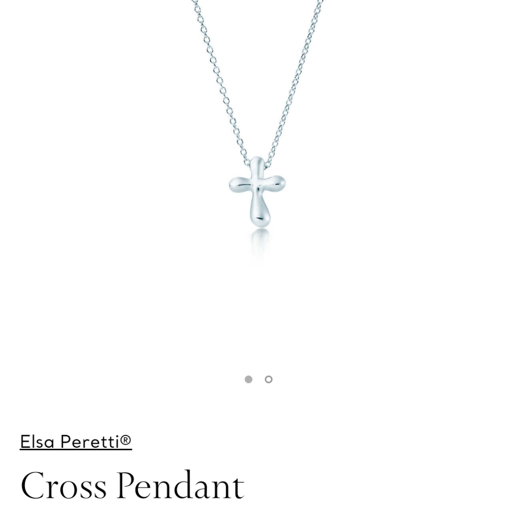 Tiffany & Co Elsa Peretti Cross Pendant Necklace